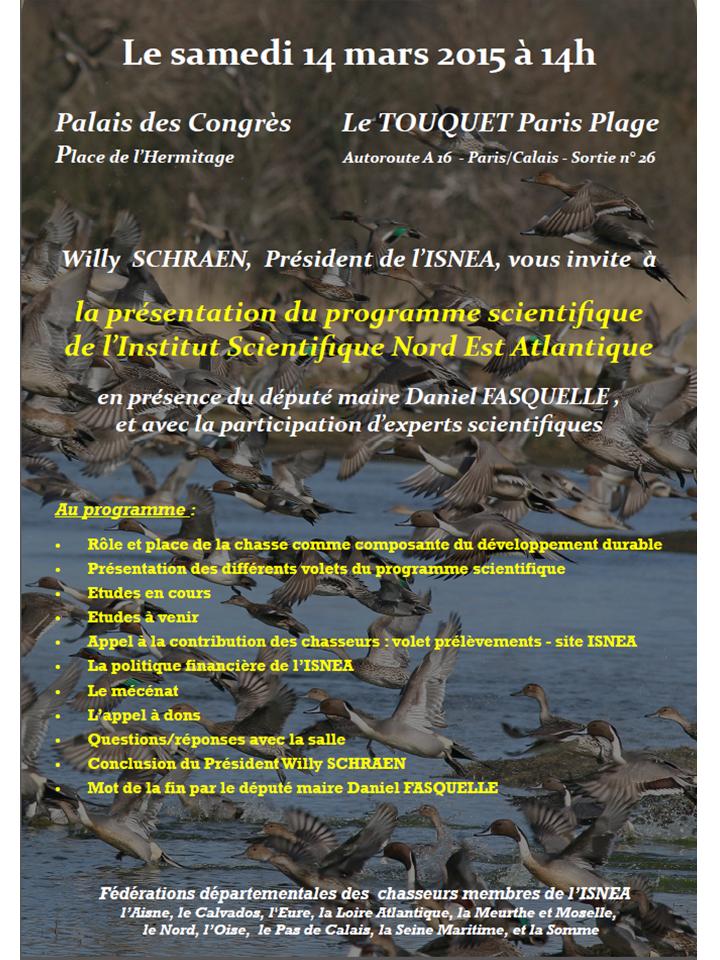 Prochaine réunion publique de l’ISNEA le 14/03/15 à 14h au Touquet